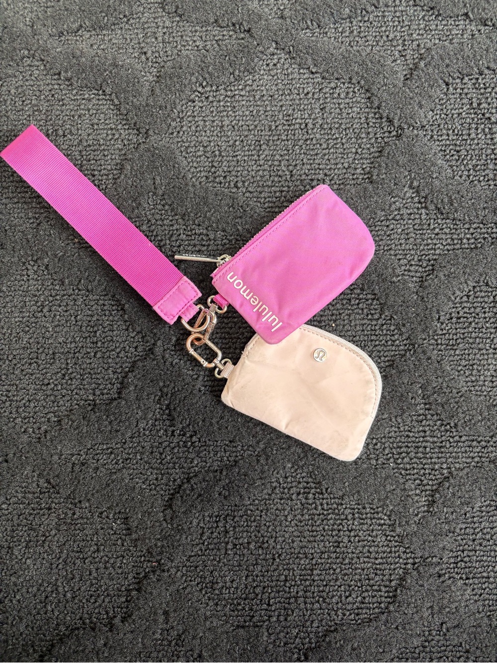 Lululemon Pink Dual Pouch Keychain Strap